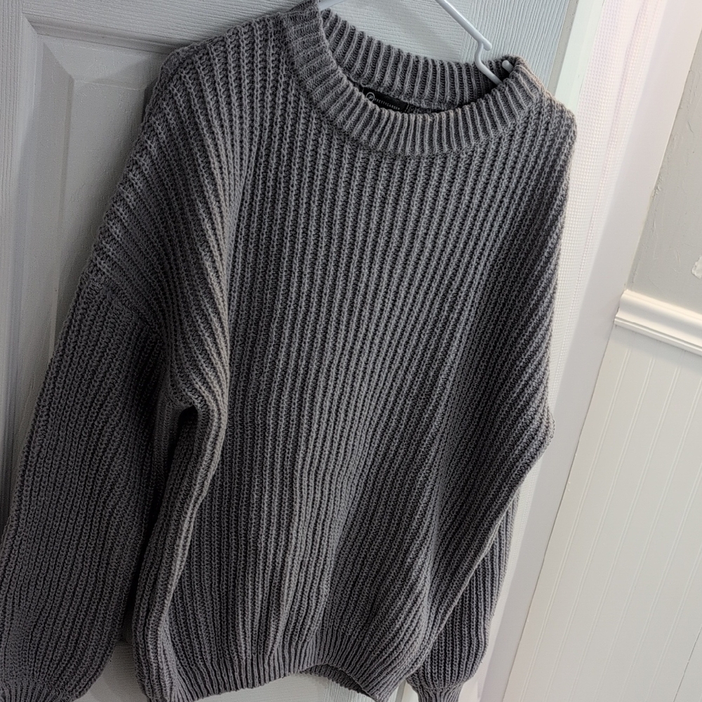 Prettygarden Cozy Gray Knit Sweater